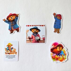 Paddington Bear Stickers - Set Of 5